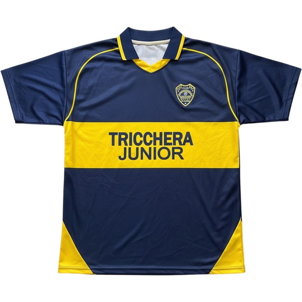 Club Trinchera Junior Soccer Jersey Navy Blue Yellow Short Sleeve Shirt
